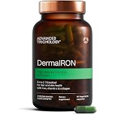 DermaIRON Iron Supplement for Women &amp; Men &ndash; Gentle Iron for Low Ferritin &amp; Anemia Support, Hair Thinning &amp; Hair Loss Support, with Collagen &amp; Vitamin C