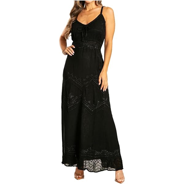 Sakkas 123 Sundara Stonewashed Rayon Mid Length Dress - Black - S/M at  Amazon Women's Clothing store