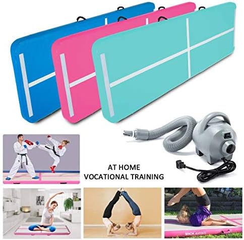 HouHai Airtrack -10ft/3.3ft Inflatable Air Track Tumbling Mat for Gymnastics/Home/Yoga/Training/Kids/Sport/Game/Water Activities 3 Colors