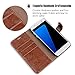 OCASE Samsung Galaxy S7 Case [ Card Slot ] [ Kickstand ] Leather Flip Wallet Case for Samsung Galaxy S7 - Brown