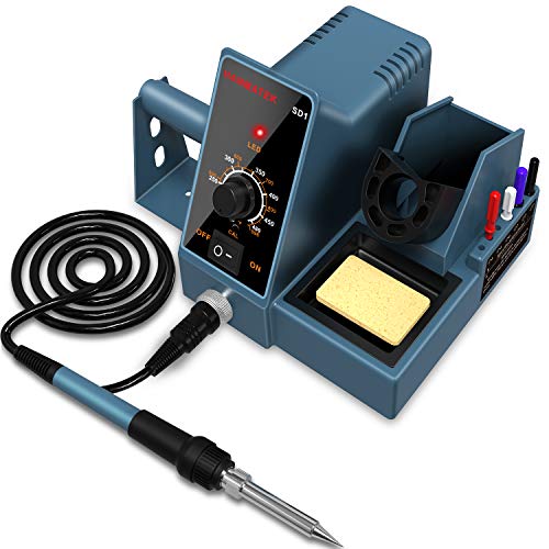 Soldering Station,HANMATEK Soldering Iron - Soldering Iron Station, weller Soldering Iron 392℉-896℉ Temperature Adjustable,6 seconds rapid heating Soldering kit with Solder Bracket SD1