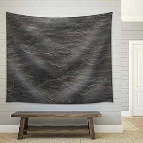 Flat Background Texture of Slate Floor Tile - Fabric Wall Tapestry Home Decor - 51x60 inches