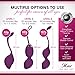 Kegal Balls for Tightening and Pleasure - 2-in-1 Pelvic Exercise Balls with Remote - Bladder Control & Pelvic Floor Strengthening Device - 100% Silicone & Easy to Clean (New) (Purple)