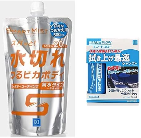 Amazon 親水洗車セット シーシーアイ Cci ボディコーティング 親水タイプ 500ml W 170 拭き上げ最速シャンプー 親水 ポリマー配合 水引き被膜形成 500ml スポンジ付 W 191 車 バイク 車 バイク