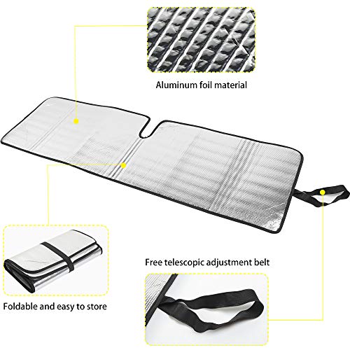 Windshield Sunshade Sun Shade Heat Shield Sun Visor Mat for Jeep