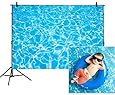 Mocsicka Pool Party Backdrop 7x5ft Summer Flamingo Unicorn