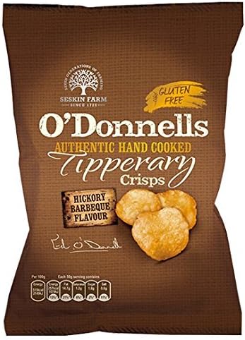 O' Donnells of Tipperary Handcooked Hickory Barbeque flavour Crisps from Ireland