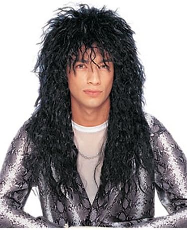 Heavy Metal Black Costume Wig