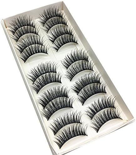 aliveGOT 10 Pairs False Eyelashes Set, Natural Handmade False Eyelashes Pack Professional Fake Eyelashes