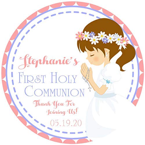 Amazon Com Girls First Holy Communion Sticker Labels Or Favor