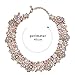 Holylove Light Pink Crystal Statement Necklace Women Jewelry with Gift Box