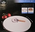Sharper Image, Pizza Stone Set, 13 Inch Stone / Cutter & Stand