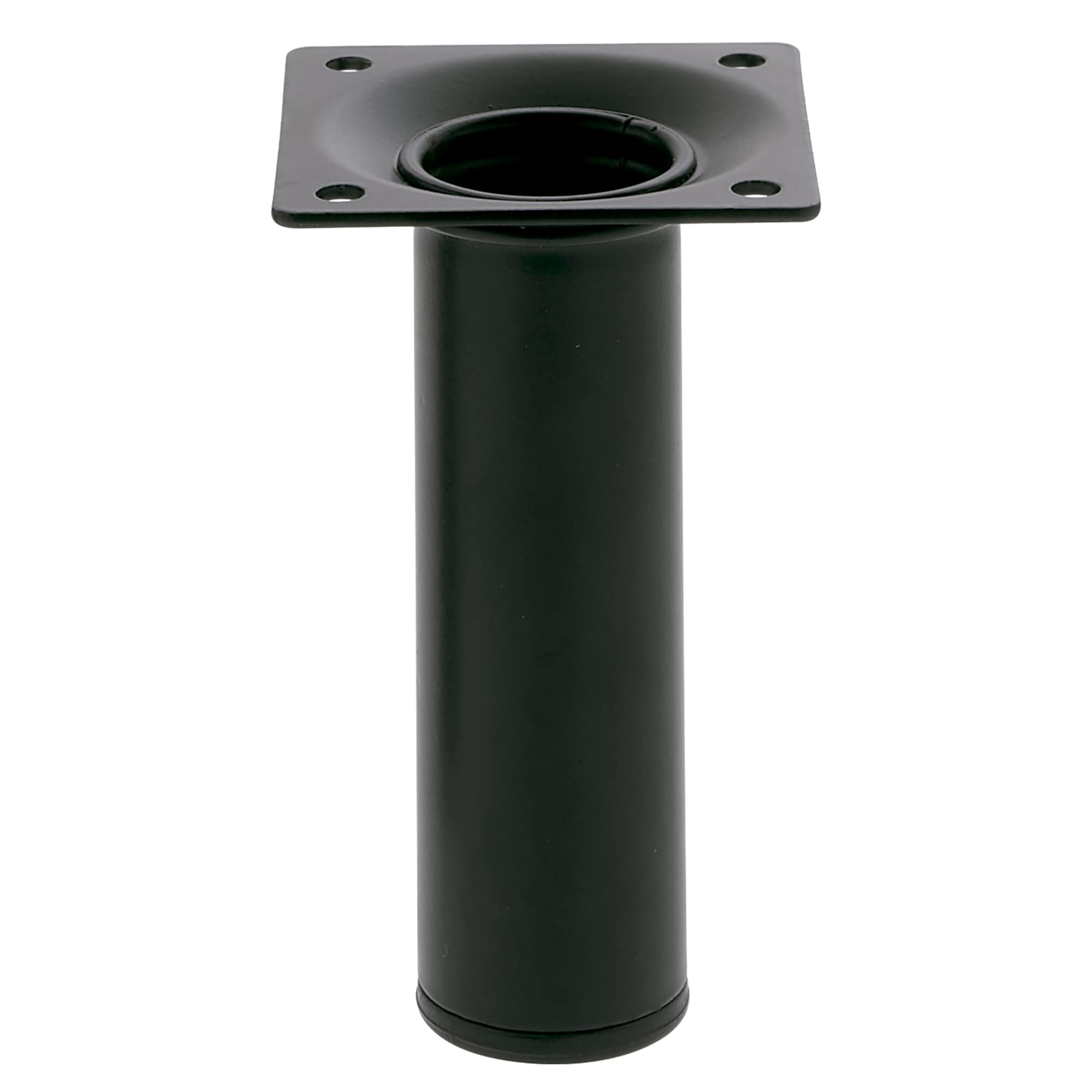 Amig - Round Furniture Leg - 30X200 cm - Steel - For Coffee Tables, Bedside Tables, Chests of Drawers... - Anti-Scratch Cap - Heavy-Duty - White - Fixings Included