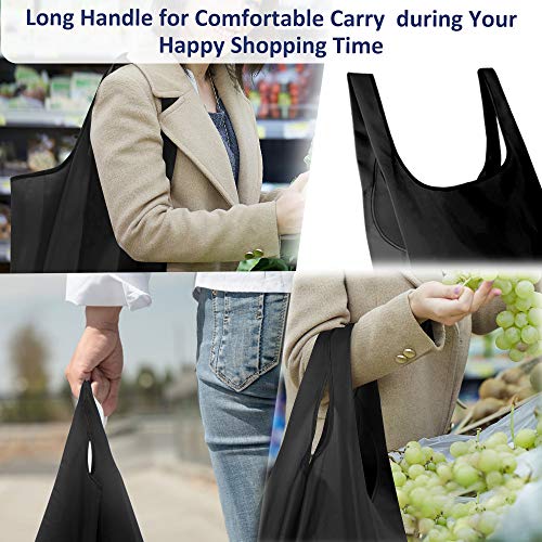 GOGOODA Reusable Grocery Bags 6 Pack,Heavy Duty Shopping Bags Large
