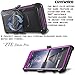 COVRWARE ZTE ZMAX PRO / ZTE Carry [IRON TANK Series] Built-in [Screen Protector] Heavy Duty Full-Body Rugged Holster Armor [Brushed Metal Texture] Case [Belt Clip][Kickstand], Magenta