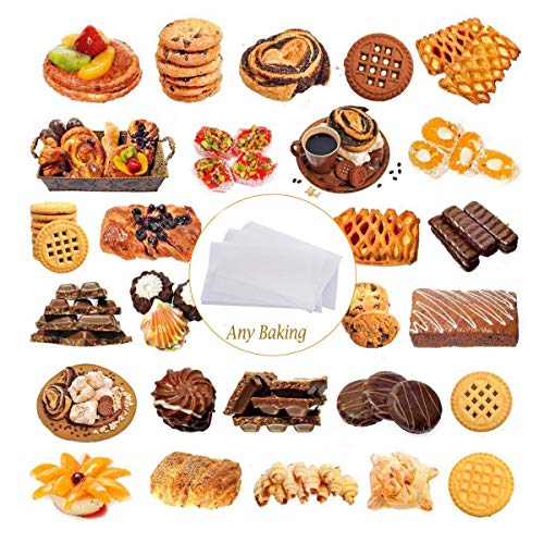 500 Count, Cookie Baking Sheets, Premium Parchment Paper Baking Sheets for Baking Cakes, Cooking, Cookies, Pastries, Non-Stick & Not Curl & Not Burn & Non-Toxic(White, 12" X 16")