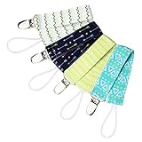 Pacifier Clips Holder for Girls and Boys - Soothie Pacifier Clip Holder, Unisex & Universal Pacifiers Clips, Newborn Baby Soother, Best Cute Pacifier Leash Holder by Bubble Pleasure