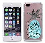 iPhone 7 Plus Case - Stand Tall Wear A Crown Pineapple Quote Cool Summer Hipster Clear transparent designer hybrid case cover with drop protection - Unique Designer Trendy Case for girls unisex women
