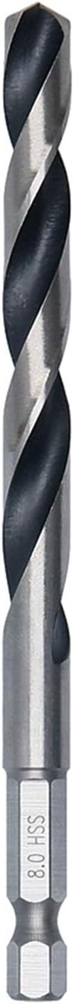 Bosch PointTeQ 8.0 mm Hex Drill Bit for Metal 117 mm 1/4 in Hex Shank view 2