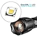 AhomePlay Waterproof Tactical Flashlight - CREE XP-E T6 LED, 900 Lumen, 5 Modes, Adjustable Focus, Rechargeable 18650 Battery and Charger Included - White Light