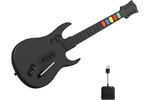 NBCP Wireless Guitar Controller for Xbox Series X/S, Xbox One & PC – Compatible with Rock Band 4 and Fortnite Festival, 2.4G Connection, Guitar Strap Included – Black