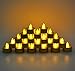 Samyo Set of 24 Led Battery Flameless Votive Tealight Candle Lighting for Wedding Christmas Centerpieces Party Decoration (Gold Glitter)