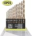 Hymnorq Metric M35 Cobalt Steel Extremely Heat Resistant Twist Drill Bits with Straight Shank Set of 13pcs to Cut Through Hard Metals Such as Stainless Steel and Cast Iron primary