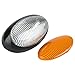 Lumitronics RV 12V Oval Porch Utility Light - Clear & Amber Lenses (Black)