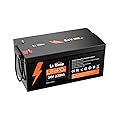 LiTime 24V 230Ah Max LiFePO4 Battery BCI Group 8D Lithium Battery, 5888W Energy & 5120W Continuous Output Power, IP65 Protection Class Perfect for RV Solar Power Back up Energy Marine