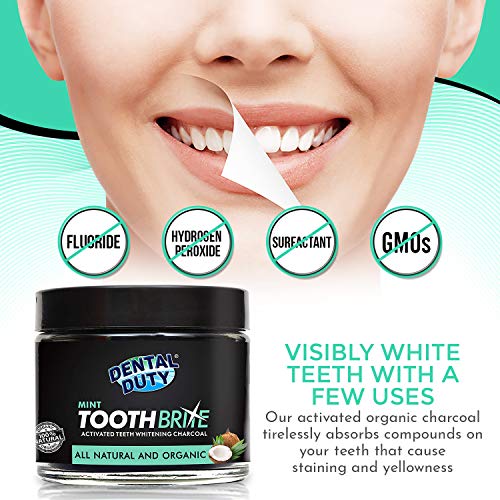 Natural Charcoal Teeth Whitening 2oz| Teeth Whitening Charcoal Powder 3-6 Months Supply| Vegan Teeth Whitening - Better Than Strips & Gels| Activated Charcoal Teeth Whitening Made in USA - Thumbnail 6