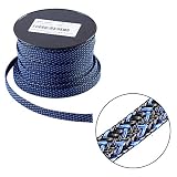 100ft - 1/2 inch PET Expandable Braided Sleeving - BlackBlue - Alex Tech Braided Cable Sleeve