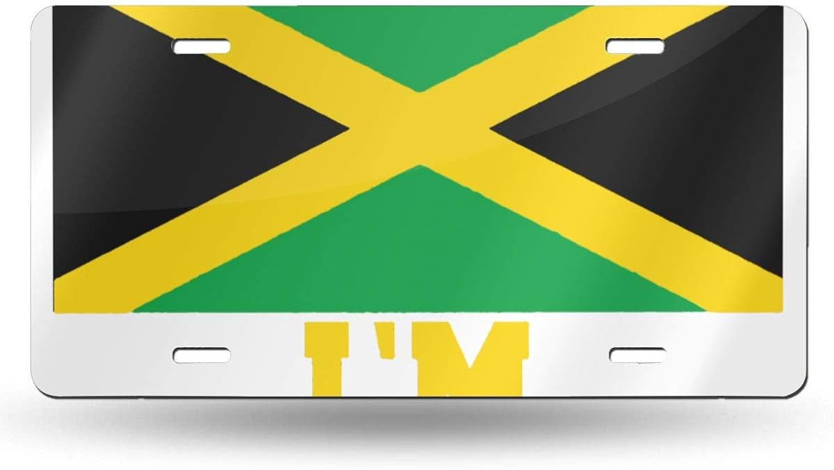 Rhee81l Custom Trust Me I'm Jamaican License Plate for Car Auto (Sedan Truck SUV