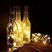 kingleder Set of 4 Warm White Solar Wine Bottle Cork Lights 10 LED Copper String Starry LED Lights for Bottle DIY, Party, Decor, Christmas, Halloween, Wedding, Accent Mood Lights(Bottle NOT Included)