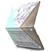 Kuzy Compatible with MacBook Air 13 inch Case A1466 A1369 Hard Cover Older Version 2017, 2016 Marble Pattern, Mint Wood