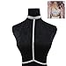 JoJo & Lin Women Fashion Rhinestone Body Chains Jewelry Flash Shiny Rhinestone Bra Bikini Chains Jewelry Sexy Bra Body Chains (Silver) BC138