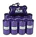 220 Pet Waste Bags, Dog Waste Bags, Bulk Poop Bags with Leash Clip and Bone Bag Dispenser - (220 Bags, Purple)