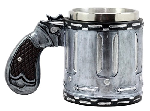 Ebros Gift Western Revolver Gun Pistol Barrel Case Mug Beer Stein Tankard Coffee Cup 6.75"L As Kitchen Dining Party Hosting Accessory Decoration With Wild West Military Theme Perfect Gift For Men