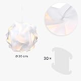 kwmobile DIY Puzzle Lamp Shade Modern IQ Jigsaw 30 Pieces White S 20 cm view 5
