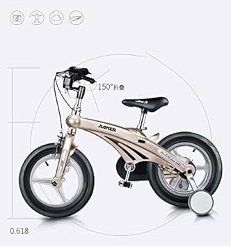 Amazon ファッション子供用自転車 子供用自転車3歳6歳ベビー用ベビーカー12 14 16インチマウンテンバイク自転車coapsible Color Champagne Gold サイズ 16 Inch 35 Ronggoutrade 子ども用自転車