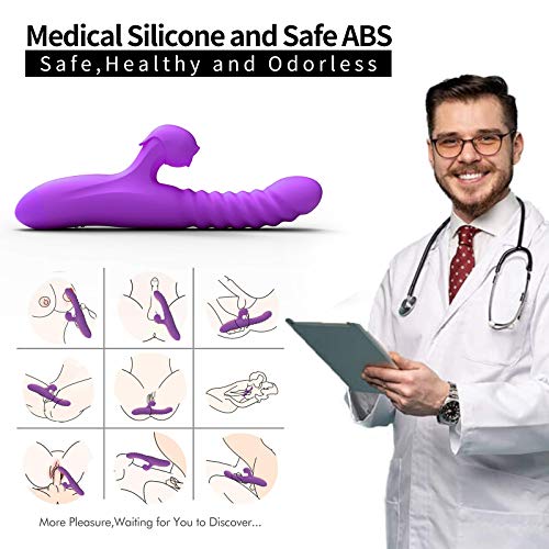 G-spot Dildo Vibrator，Edan\'s Secret Clitoris Stimulator with Powerful Suctions and Vibrations for Women Couples Clitoris Orgasm,Waterproof Silicone Adult Sex Toys（Purple）