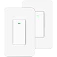 Nexete 3 Way Smart Wi-Fi Light Switch, Individual 3 Way Switch(only one Needed),Compatible with Alexa Google Assistant & IFTTT,Remote Control, Timing Function No Hub Required,ETL Certified（2-Pack