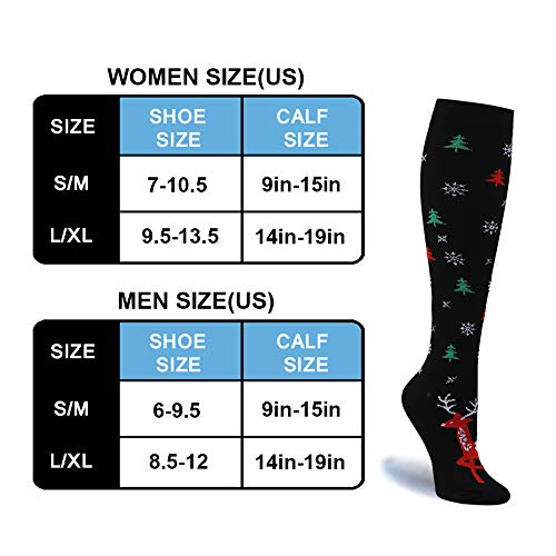 HLTPRO 20-30 mmHg Compression Socks Women & Men - Compression Stockings for Running, Nurse, Flight, Travel