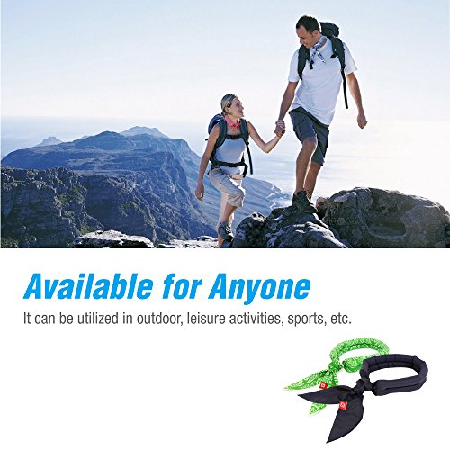 Eutuxia New 2019 Cooling Scarf. Wrap a Soaked Tie Around Neck or Head to Instantly Chill Out. Crystal Polymer Technology Keeps Cool & Reusable. Great for Summer, Outdoor Activities & Sports. [Orange] - Thumbnail 5