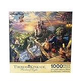 Disney Parks Thomas Kinkade Beauty and the Beast Falling in Love Puzzle 1000 ...