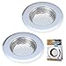 A AULIFE Stainless Steel Kitchen Sink Strainer, Large Wide Rim 4.5