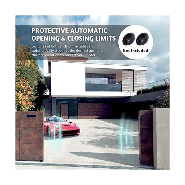 COZ Automatic Sliding Gate Opener with 2 Remote Controls, Electric