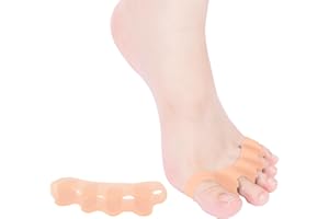 HLOES 2PCS Toe Spacers for Women and Men, Toe Separators for Pedicure, Hammer Toe Straightener, Bunion Corrector for Big Toe