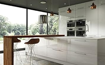 Orlando White Gloss Kitchen Wall Unit 1000mm Guarantee 10 Years