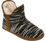Dearfoams Women's Chunky Fun Knit Bootie Slipper