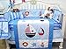 SoHo Ship Ahoy Baby Crib Nursery Bedding Set 14 pcs